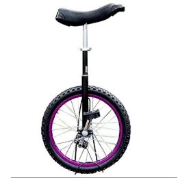 TXTC Unicycles TXTC 16 Inch Unicycle High-Strength Manganese Steel Fork, Adjustable Seat, Aluminum Alloy Buckle, Rubber Tires, balance Bike, For Women And Men Kids Bike (Color : Purple Black)