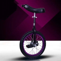 TXTC Bike TXTC Adult Professional Acrobatic Bicycle Single Wheel Unicycle, Kids Balance Bike, Fitness Bike, Suitable For Adults, Children And Beginners, 16 Inch (Color : Black Pirple)