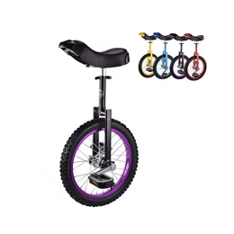 Generic Bike Unicycle 16"(40.5Cm) Wheel Unicycle, Durable Aluminum Alloy Rim And Manganese Steel Balance Bike, For Beginner Boy Girls Outdoor Sports Travel (Color : Purple)