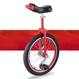 Generic Bike Unicycle 20 Inch / 18Inch / 16 Inch Unicycle For Kids / Boys / Girls Beginner, High-Strength Manganese Steel Fork, Adjustable Seat, Red (Size : 16Inch Wheel)