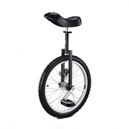WANGP Unicycles Unicycle 20 Inch Wheel, High-Strength Manganese Steel Fork, Adjustable Seat, Aluminum Alloy Buckle, Non-Slip Tires And Non-Slip Beaded Pedals, Forged Crank, Black