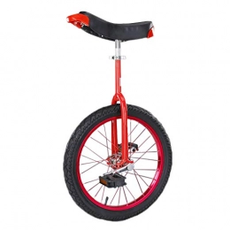 LRBBH Unicycles Unicycle, Adjustable Saddle Skidproof Mountain Tire Professional Balance Cycling Exercise Bike Suitable Height 140-165CM / 18 inches / red