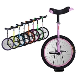 Generic Unicycles Unicycle Balance Bicycle Unicycle With Flat Shoulder Standard Fork, Pink One Wheel Bike For Adults Kids Teens Rider, Mountain Outdoor (Size : 18Inch)