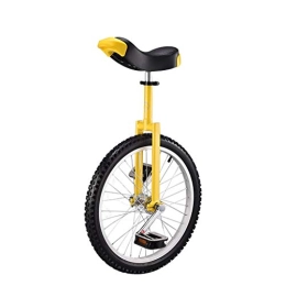 TXTC Bike Unicycle Bicycle Balance Bike For Adult Children Single Wheel Kids Bike For Fitness Travel Acrobatics Unicycle, Ergonomic Saddle, 18 / 20 / 24 Inch (Color : 20inch-Yellow)