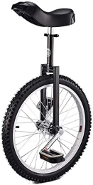 Generic Unicycles Unicycle Bike Unicycle 20 Inch Wheel Unicycle For Adults Teenagers Beginner, High-Strength Manganese Steel Fork, Adjustable Seat, Load-Bearing 150Kg / 330 Lbs (Color : Black)