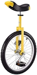  Bike Unicycle for Adult Kids 16" / 18" / 20" Kid's / Adult's Trainer Unicycle Height Adjustable Skidproof Butyl Mountain Tire Balance Cycling Exercise Fun Bike Bicycle Fitness (Color : Yellow)