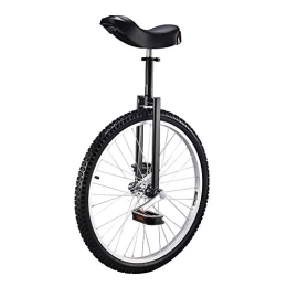LRBBH Unicycles Unicycle, Kids Adults Wheel Trainer Skidproof Mountain Tire Aluminium Alloy Rim Frame and Adjustable Seat Clamp for Balance Cycling Exercise / 24 inches / Black
