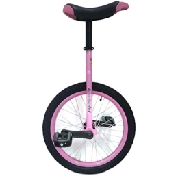 SSZY Bike Unicycle Pink Girls / Kids 20 / 18 / 16 Inch Wheel Pink Unicycle, Fashion Free Stand Beginner Bike, for Outdoor Fitness Exercise, with Alloy Rim& Cozy Saddle (Size : 18 inch)