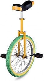 Unicycles Bike Unicycles 16 / 18 / 20 Inch for Adults Kids, Strong Manganese Steel Frame, , Uni Cycle, One Wheel Bike for Adults Kids Men Teens Boy Rider, Mountain Outdoor (Green-Yellow) ( Size : 16 Inch )