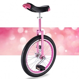 SSZY Unicycles Unicycles 20 Inches Green Unicycle, for Adult / Big Kids / Professionals, 16 / 18 Inch Balance Bicycles, Skidproof Mute Wheel, Release Fun Exercise (Color : Pink, Size : 18 inch)