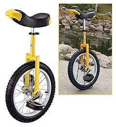 Unicycles Bike Unicycles for Adults Kids, 16 / 18 / 20 Inch Wheel Cycling Bike With Comfortable Release Saddle Seat, For Kids Teenagers Practice Riding Improve Balance (Yellow) (Size : 18 Inch Wheel)