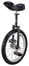 Unicycles Bike Unicycles for Adults Kids, 16" / 20" 18" / 24" Trainer Height Adjustable, Skidproof Butyl Mountain Tire Balance Cycling Exercise Bike Bicycle ( Color : Black , Size : 18 Inch Wheel )