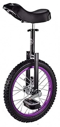Unicycles Bike Unicycles Height Adjustable Trainer, 16 Inch Kids, Bike Wheel For Beginners, Great For Your Daughter / Son, Girl, Boy Birthday Gift (Color : Red) (Color : Purple)