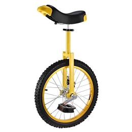 LRBBH Unicycles Wheel Trainer Unicycle, Height Adjustable Skidproof Mountain Tire Outdoor Balance Cycling Exercise for Beginners Adults Kids Teens / 18 inches / Yellow