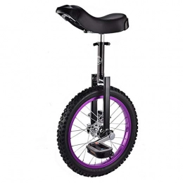 HENRYY Unicycles Wheelbarrow 16 inch balance single wheel color ring bicycle Adult child unicycle acrobatic car-purple