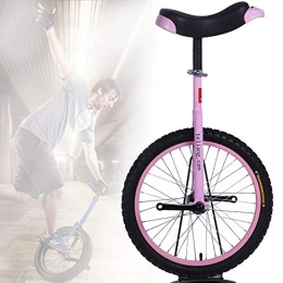 WHR-HARP Unicycles WHR-HARP 16 Inch Mountain Bike Wheel Frame Unicycle Cycling Bike with Comfortable Release Saddle Seat, Suitable for Adults and Children, Adjustable Outdoor Unicycle, Pink