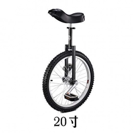 JHSHENGSHI Unicycles With High Comfort Adjustable Stool Wheel Unicycle - Anti-slip - High Quiet Bearing - With Non-slip Pedals Tire Balance Cycling - Maximum Load Is 150kg Wheel Trainer Unicycle - Blcak 20 inch