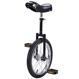 ywewsq Bike ywewsq 16" / 18" Kid's Trainer Unicycle, 20" / 24" Adult's Unicycle, Height Adjustable Skidproof Butyl Mountain Tire Balance Cycling Exercise Bike Bicycle (Color : Black, Size : 20")