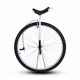 ywewsq Bike ywewsq 28" Extra Large Adults Unicycle Heavy Duty With Brakes for Tall People Height 160-195cm (63"-77"), 28 Inch Skid Mountain Tire, Height Adjustable, Load 150kg / 330Lbs (Color : White)