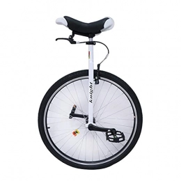 ywewsq Unicycles ywewsq 28" Wheel Adults Unicycle with Brakes, Extra Large Heavy Duty Men Teens Boys Balance Bike, for Tall People Height 160-195cm (63"-77"), Load 150kg / 330Lbs (Color : White)