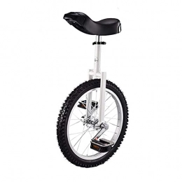 ywewsq Unicycles ywewsq Big Kid Unicycle Bike, 18 In(46cm) Skid Proof Wheel, Outdoor Sports Exercise Balance Cycling Bikes, for Height: 4.6ft-5.4ft(140-165cm), (Color : White)