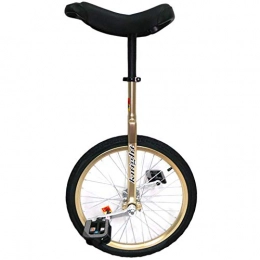 ywewsq Unicycles ywewsq Heavy Duty 20 Inch Unisex Unicycle for Kids / Adults(Height Form 133-175cm), Steel Frame and Alloy Rim Wheel, Load 150kg, Best Birthday Gift (Color : Gold, Size : 20 Inch Wheel)