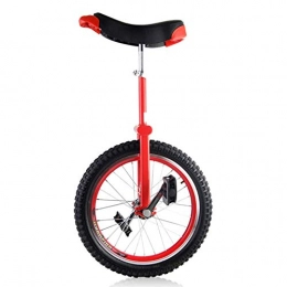 ywewsq Unicycles ywewsq Large 20" / 24" Adult's Unicycle for Men / Women / Big Kids, 16" / 18" Wheel Kid's Unicycle for 9-15 Year Old Child / Boys / Girls, Best Birthday Gift, Red (Color : Red, Size : 16")