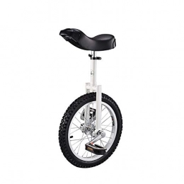 Znesd Bike Znesd 16" to 20" Bike Wheel Frame Unicycle Cycling Bike With Comfortable Release Saddle Seat , Great Gift!!Skidproof tire! Thanksgiving Christmas ( Color : White , Size : 16 inches )