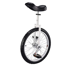 ZSH-dlc Unicycles ZSH-dlc Freestyle Unicycle, 20-inch Single-wheeled Child Adult Adjustable Height Balance Bike Exercise, Best Birthday, 5 Colors (Color : White)