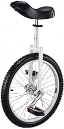 ZWH Bike ZWH Bike Unicycle 20-inch Unicycle, Single-wheel Balance Bike, Suitable For 145-175CM Children And Adults Adjustable Height, Best Birthday, 5 Colors (Color : White)