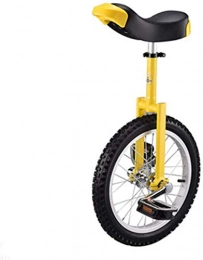 ZWH Unicycles ZWH Bike Unicycle Unicycle, Adjustable Bike 16" 18" 20" Wheel Trainer 2.125" Skidproof Tire Cycle Balance Use For Beginner Kids Adult Exercise Fun Fitness (Color : Yellow, Size : 18 inch)