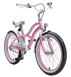 BIKESTAR Fahrräder BIKESTAR Premium Sicherheits Kinderfahrrad 20 Zoll für Mädchen ab 6 - 7 Jahre  20er Fahrrad für Kinder Cruiser Kinderrad  Pink