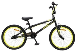 amiGO Fahrräder Amigo Danger - BMX Fahrrad - 20 Zoll - Freestyle - mit Handbremsen, 360° Rotor und 4 Pegs - ab 5-8 Jahre - Schwarz / Gelb