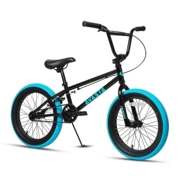 AVASTA BMX AVASTA18 Zoll Kinderfahrrad Freestyle BMX Fahrrad für 5 6 7 8 Jahre alt Jungen Mädchen und Anfänger, Schwarz mit blauen Reifen