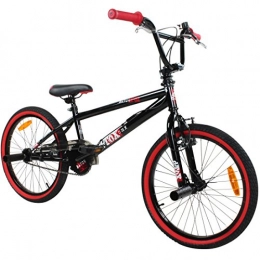 deTOX BMX deTOX 20' BMX Freestyle Kinder Anfnger ab 130 cm, 7 J, Farbe:schwarz / rot