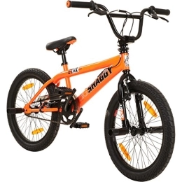 deTOX Fahrräder deTOX 20 Zoll BMX Big Shaggy Spoked 8 Auswahl + 4 Pegs inkl, Farbe:Orange / Schwarz