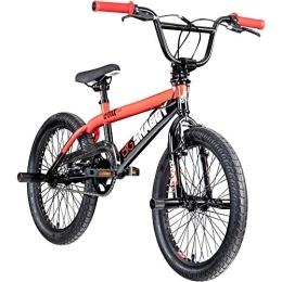deTOX Fahrräder deTOX BMX 20 Zoll Fahrrad Big Shaggy Spoked 8 Farben zur Auswahl + 4 Pegs inkl.! (schwarz / rot)