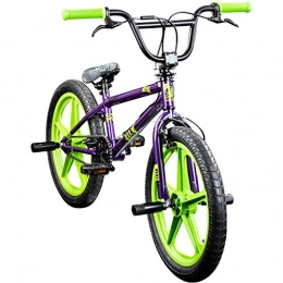 deTOX Fahrräder deTOX BMX 20 Zoll Rude Skyway Freestyle Bike Street Park Fahrrad viele Farben (lila / grün)
