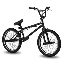 FingerAnge 20 Zoll BMX Freestyle Stahlfahrrad, Doppelrad Kettenbremsleistung Stunt Stunt Fahrrad Black