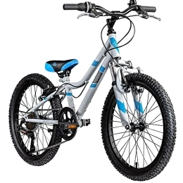 Galano BMX Galano GA20 20 Zoll Kinderfahrrad MTB Jugendfahrrad Mountainbike Jugend Kinder Fahrrad ab 6 (grau / blau, 26 cm)