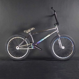 HCMNME BMX Hochwertiges langlebiges Fahrrad 20-Zoll-Konfiguration BMX Bike, Geeignet for Anfnger-Level Fortgeschrittene Street BMX Bikes, Stunt Aktion Fancy BMX-Fahrrad Aluminiumrahmen mit Scheibenbremsen