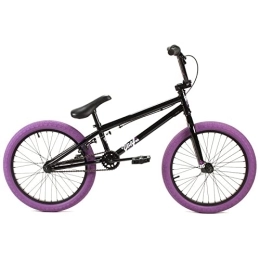 Jet BMX Fahrräder Jet BMX Yoof 20" BMX Bike Gloss Black with Purple Tyres