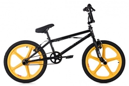 KS Cycling Fahrräder KS Cycling BMX Freestyle 20'' Xtraxx schwarz mit gelben Tuff Wheels