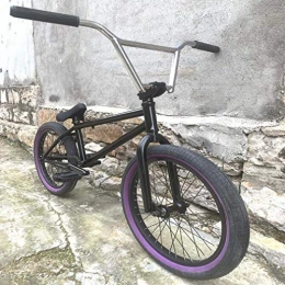 LJLYL Fahrräder LJLYL BMX-Bikes 20-Zoll-Räder für Anfänger bis Fortgeschrittene, hochfester Chrom-Molybdän-Stahl und Vorderradgabel, Übersetzungsverhältnis 25X9T, schwarz