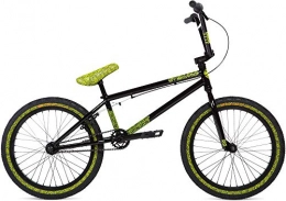 Stolen BMX Fahrräder Stolen x Fiction Overlord 20" 2020 Freestyle BMX Fahrrad (20.25" - Black W / Reflective Yellow)