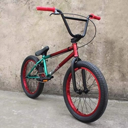 SWORDlimit Fahrräder SWORDlimit 20-Zoll-BMX-Freestyle für Anfänger bis Fortgeschrittene, hochfester, stoßdämpfender 4130-Rahmen, 25x9T BMX-Getriebe, Rot und Grün