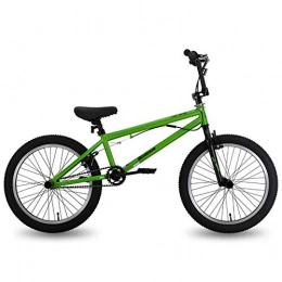 XZM Fahrräder XZM 10 Color & Series 20 '' BMX Fahrrad Freestyle Stahl Fahrrad Fahrrad Doppel Bremssattel Bremsrad, Grün