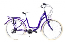 SPRICK Fahrräder 26 Zoll City Fahrrad Damen Bike Shimano 6 Gang Gepäckträger Gelsattel RH 44cm