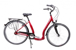 Sachsenring Fahrräder 28" Alu Damen City Bike Easy Boarding Tiefeinstieg Shimano 7Gang Nabendynamo Rot