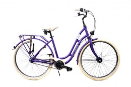 SPRICK Fahrräder 28 Zoll Alu Retro Damen City Bike Shimano Nabenschaltung 7 Gang Nabendynamo lila